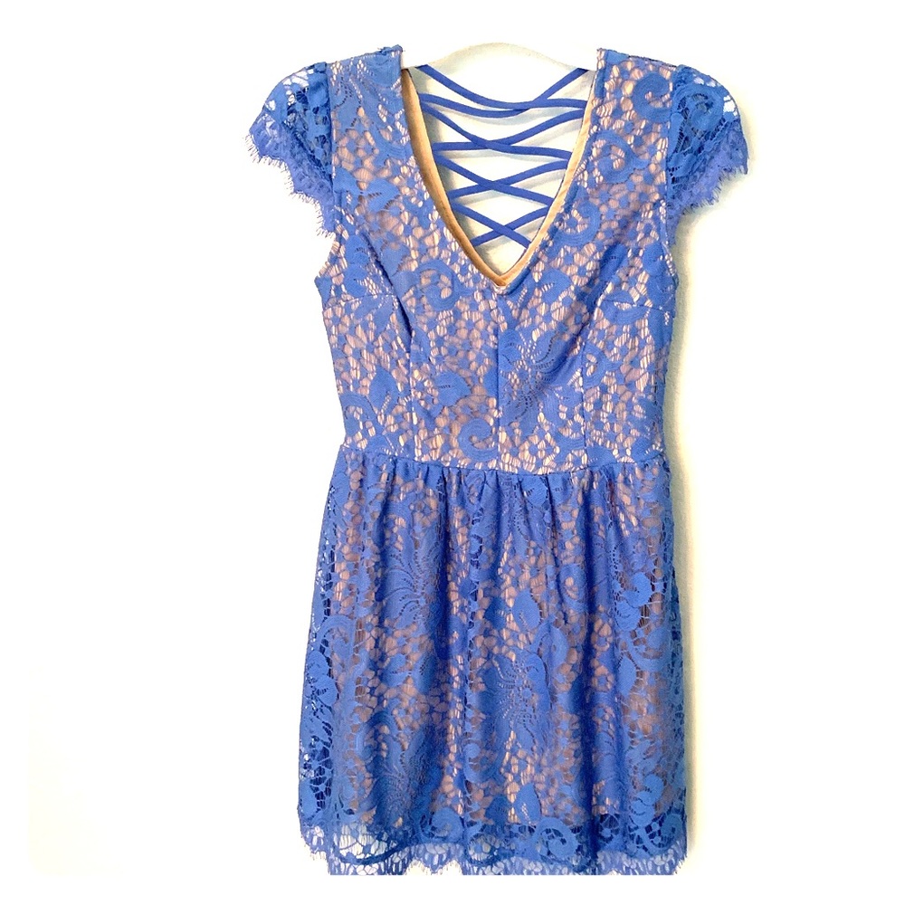 Lace overlay dress